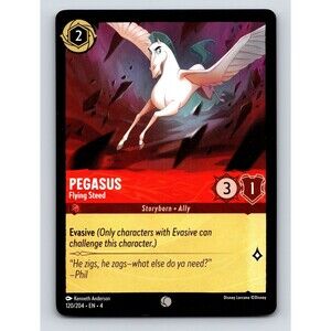 Flying Steed Pegasus HP 3 Evasive Ability Ally Rarity Red Disney Lorcana